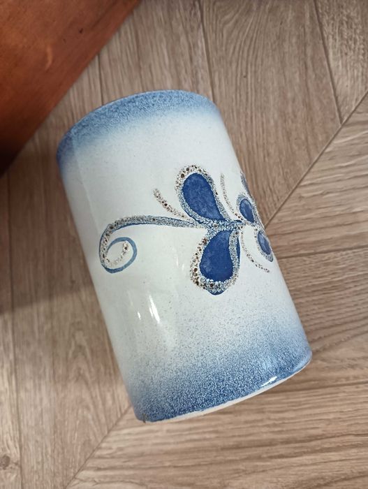 Wazon ceramiczny Strehla niebieski tuba