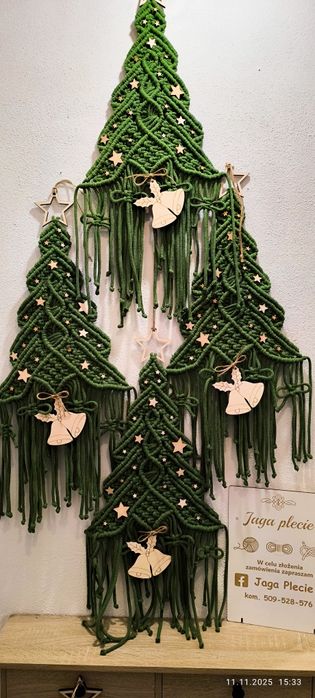 Choinka makrama ozdoba zawieszka święta