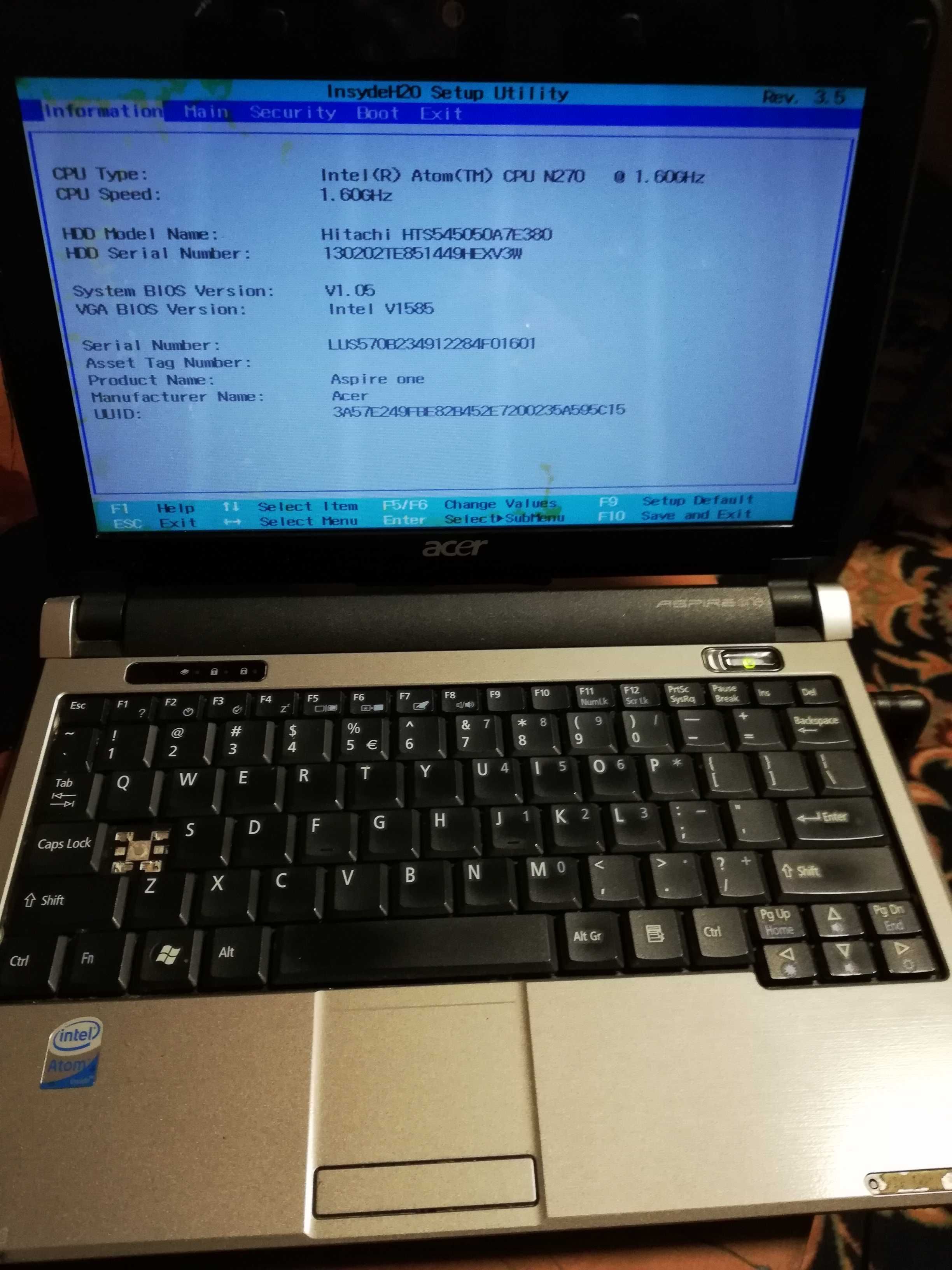 Netbook Acer Aspire One