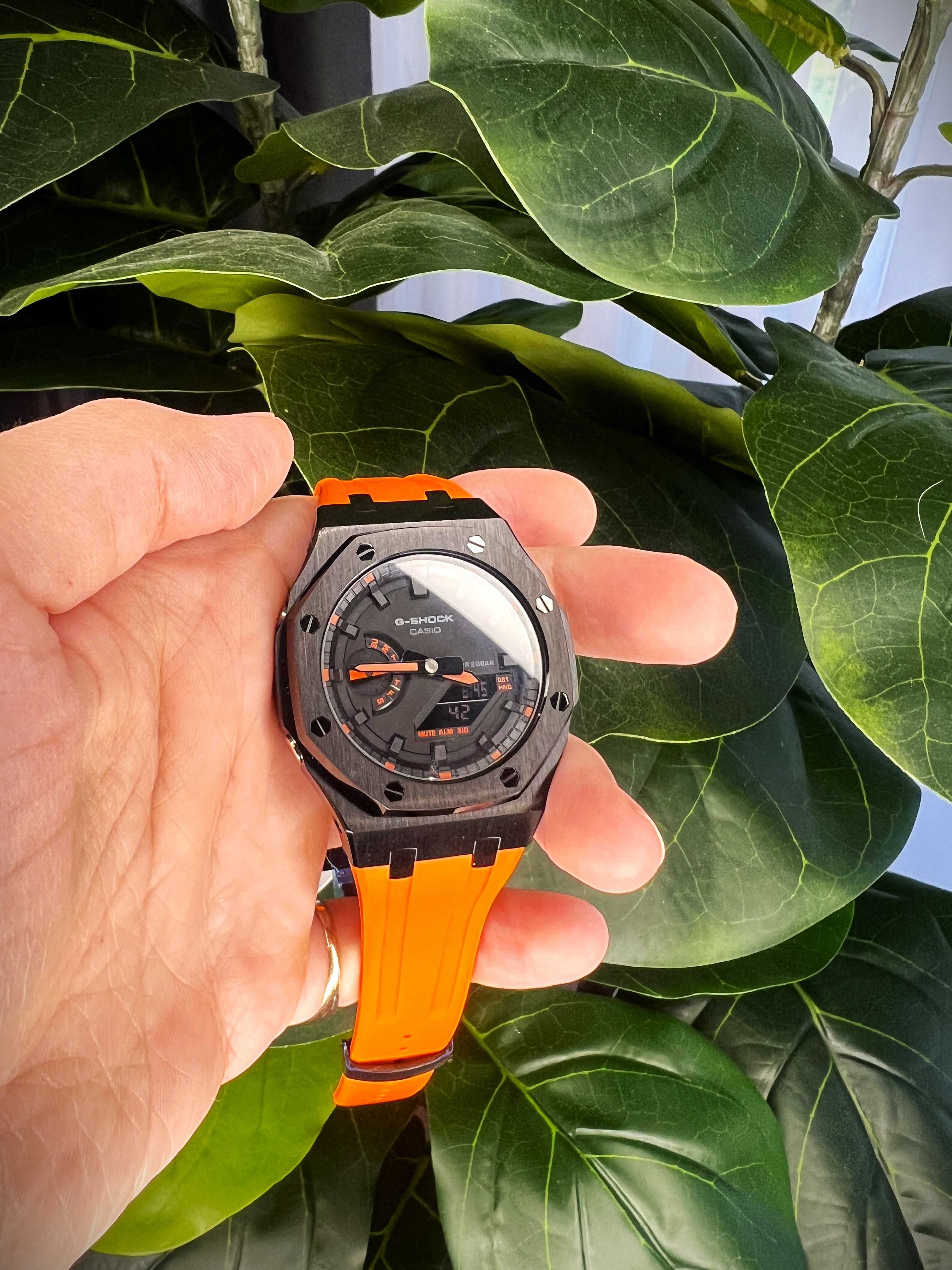 CASIO G-SHOCK CLASSIC GA-2100 custom orange mod