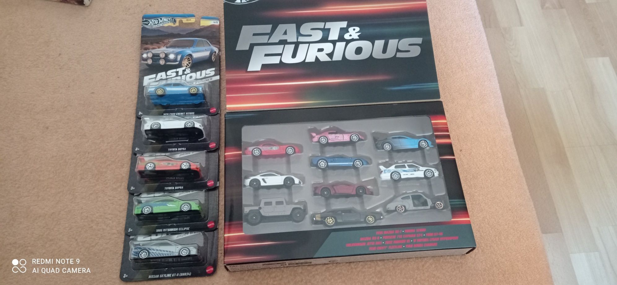 Zestaw 15 samochodow z hot wheels Szybcy i Wściekli