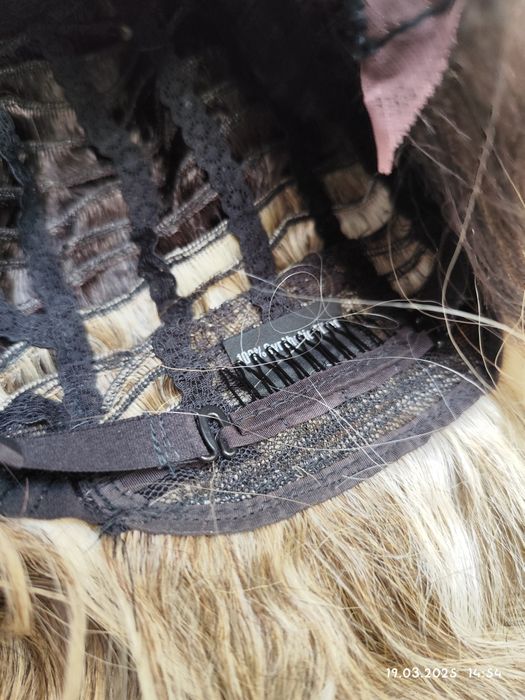 Peruka lace front ombre sombre premium blond brąz długa gęsta premium