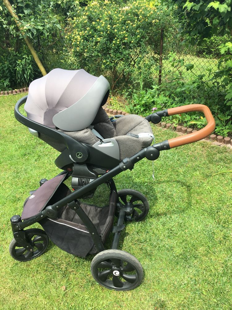 KOMPLET! Wózek Tutis 2w1 + nosidełko Cybex z bazą do auta