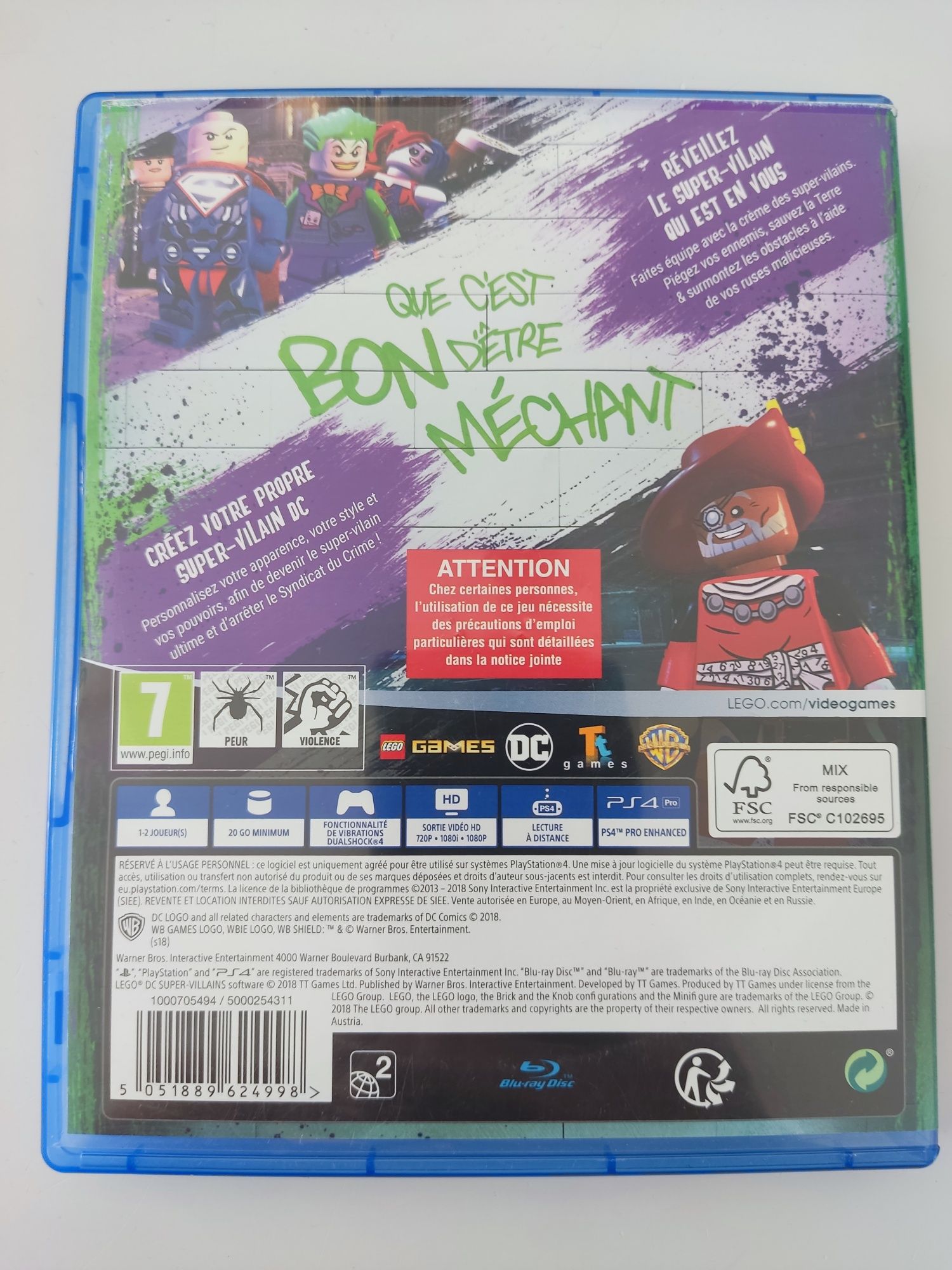 LEGO DC super vilains ps4