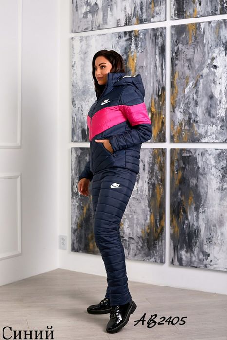 Зимовий жіночий теплий лижний костюм. Батал