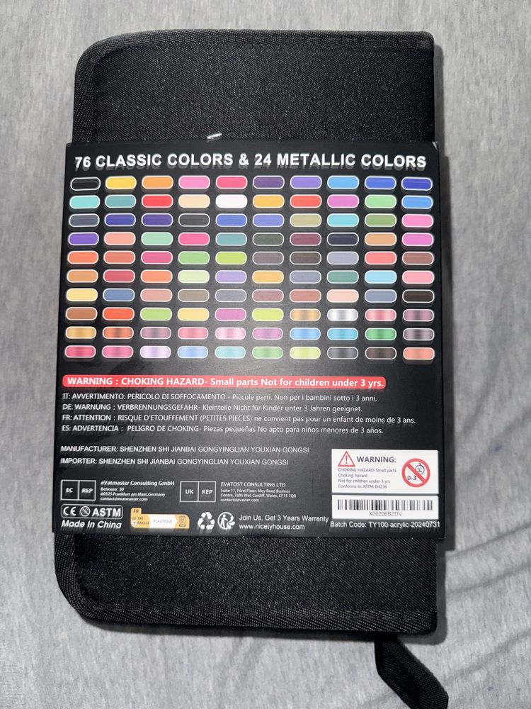 100 Canetas Acrilicas + Livro de Colorir Disney