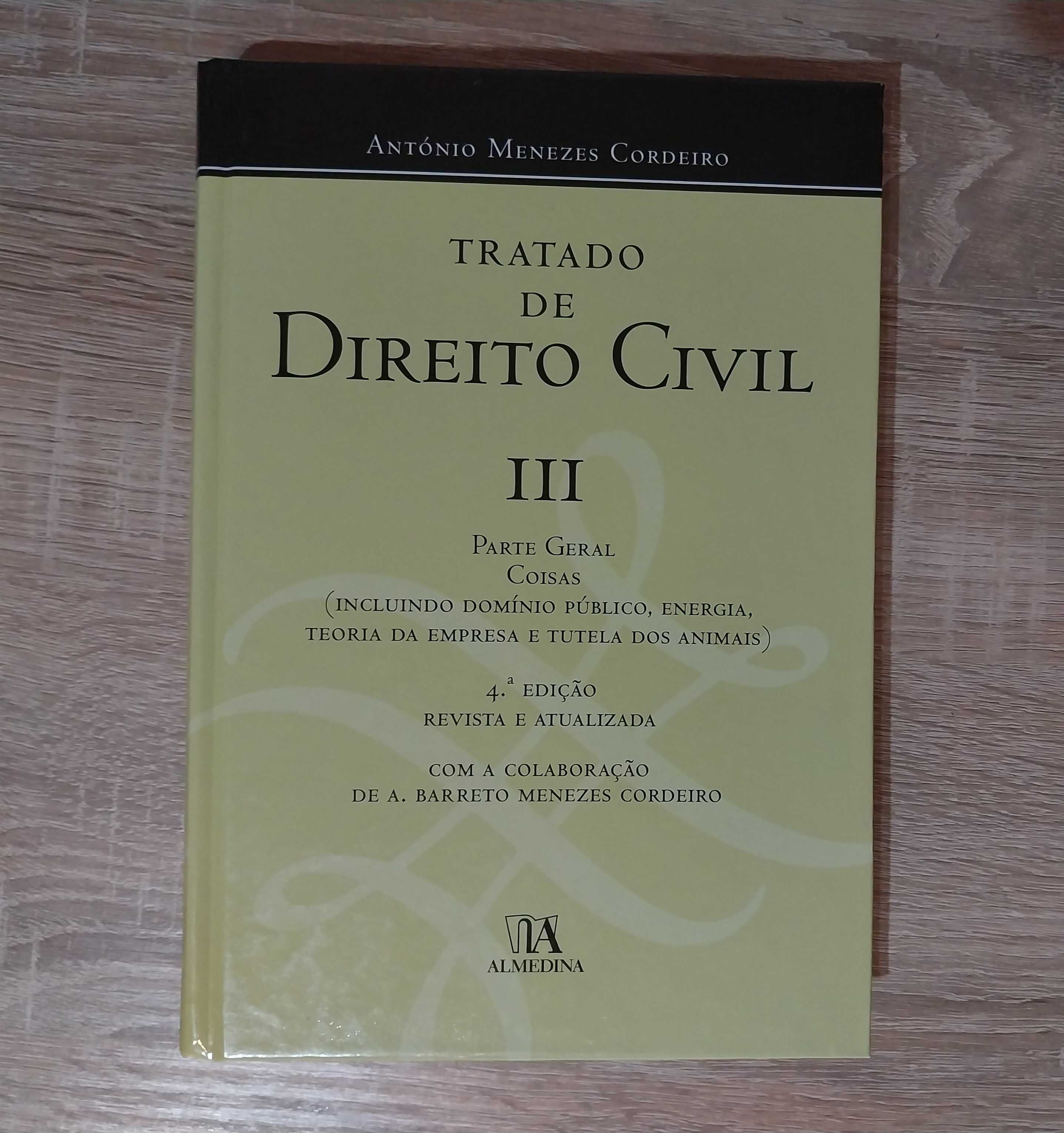 Livro Tratado de Direito Civil - António Menezes Cordeiro - Tomo III