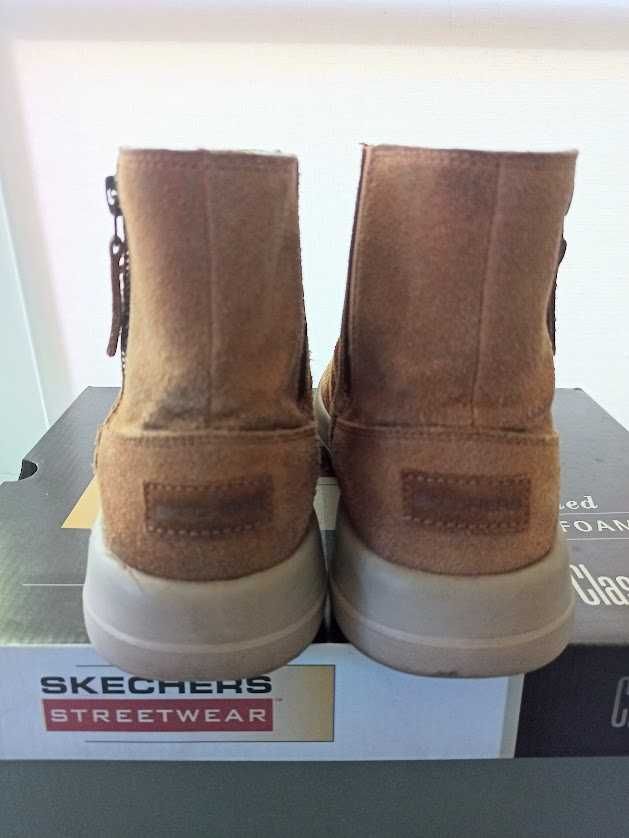 Кожаные замшевые ботинки skechers on-the-go joy скетчерс 5-gen 39р-р