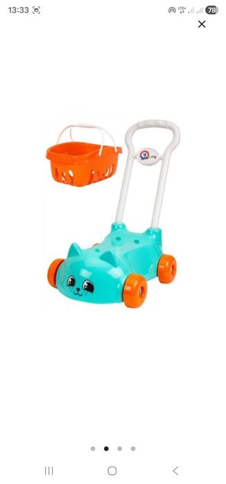 Дитяча іграшка Technok Візочок Котик помаранчево-бірюзовий, від Зроків