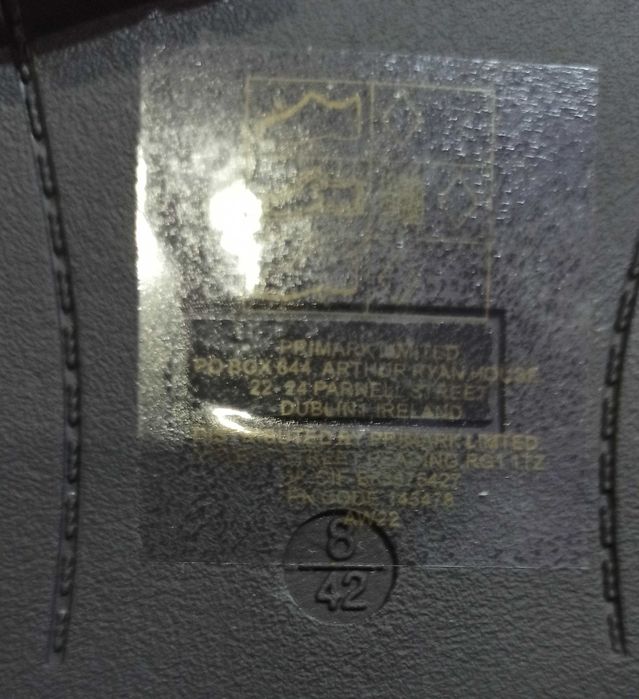 Нові чоловічі коричневі черевики Primark 42 розміру устілка 26,5 см