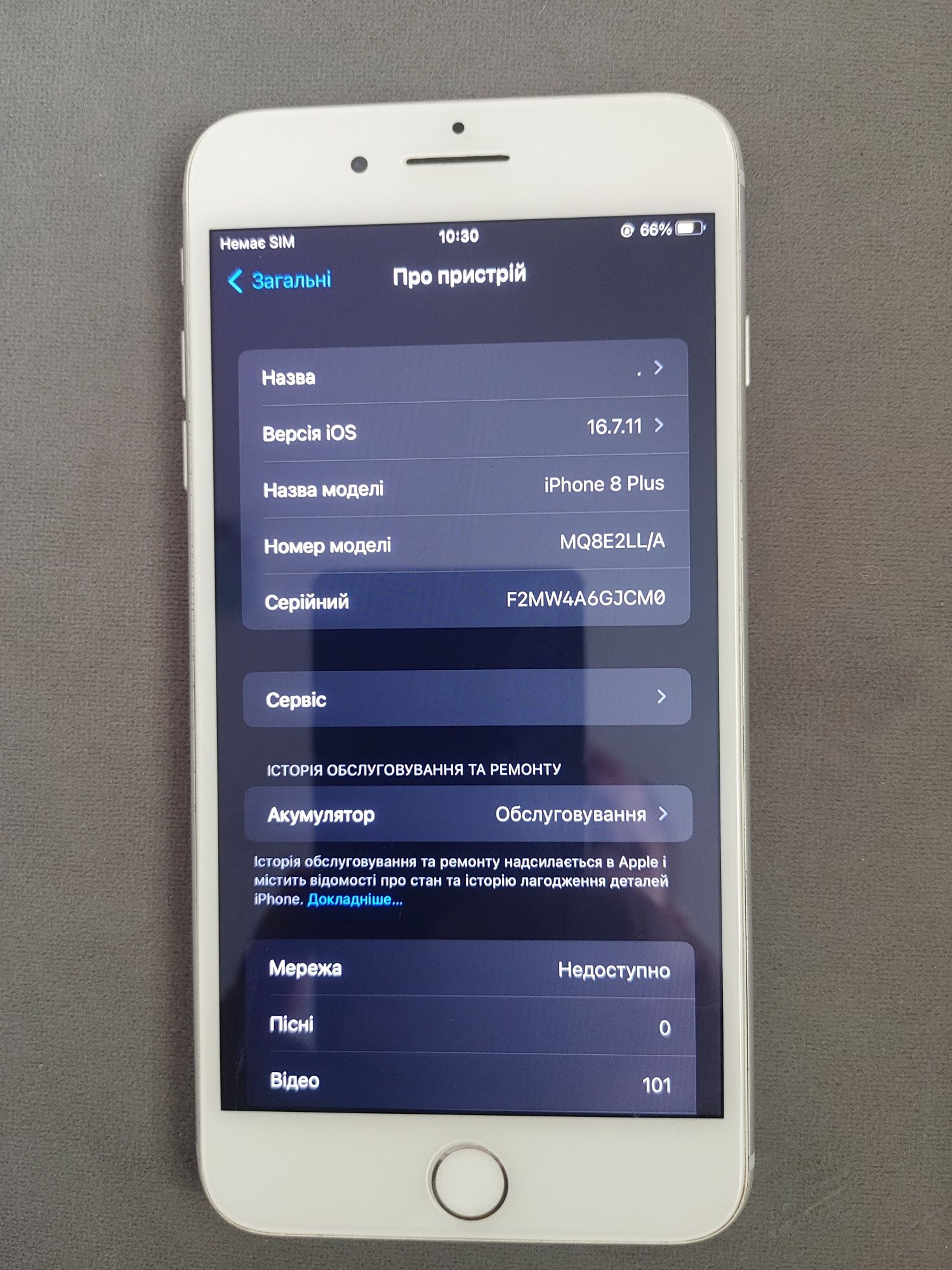 Айфон 8+ (plus) Білий 64gb (Neverlock)