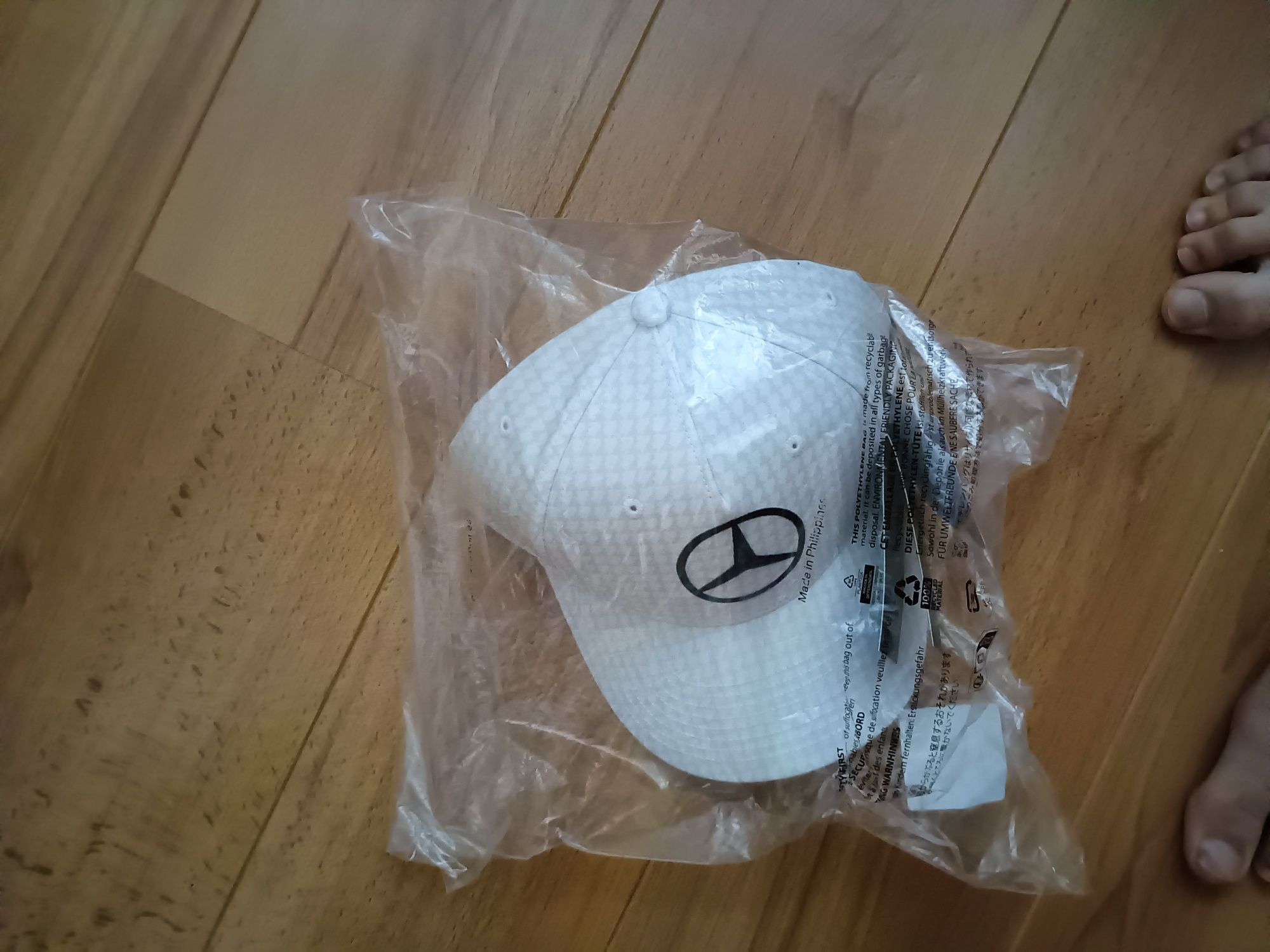 Chapéu Lewis Hamilton Mercedes Branco Selado