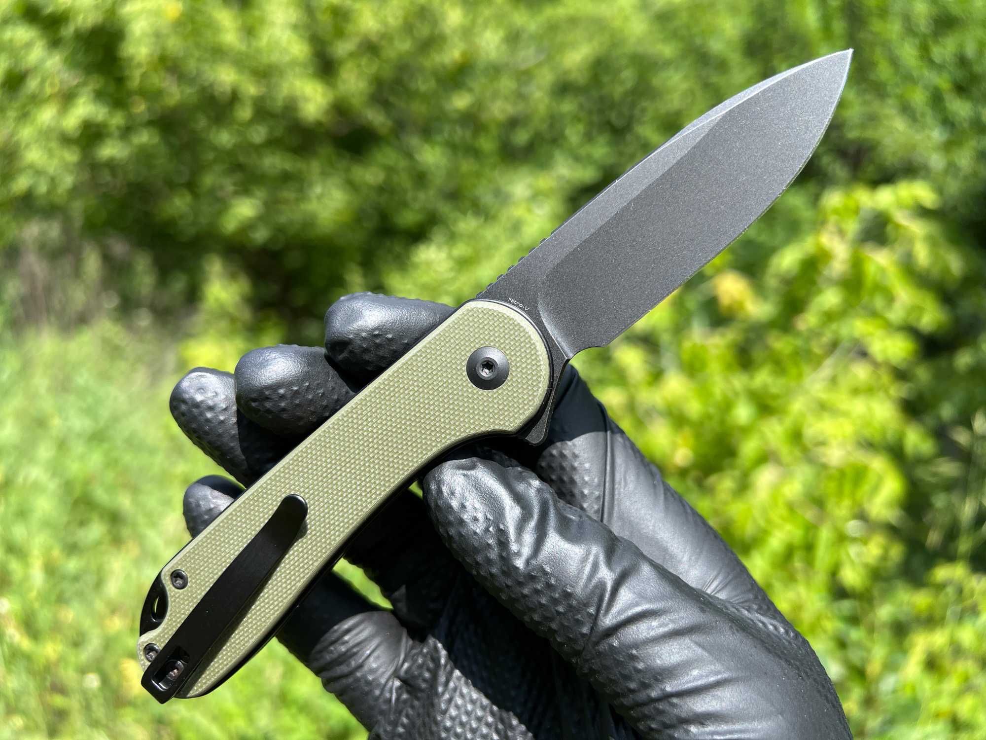 Складний ніж Civivi Elementum II Button Lock Black/Green G-10