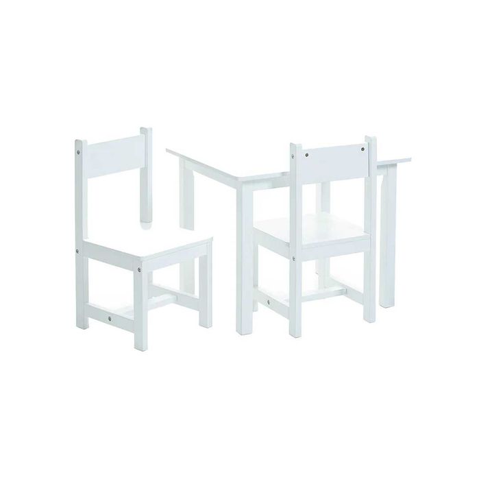 Zestaw Mebli Dla Dzieci, 2 Krzesła, 1 Stolik stół z krzesłami Biały