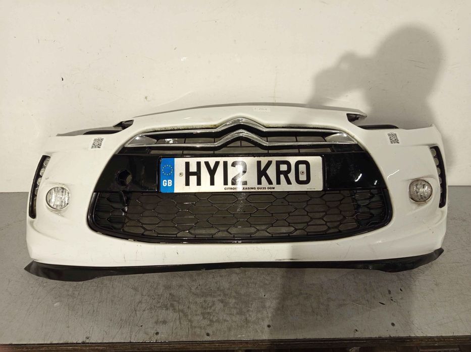 ^ ZDERZAK PRZÓD PRZEDNI CITROEN DS3 EWP EWPA BIAŁY ŚWIATŁA DZIENNE DRL LED HALOGENY