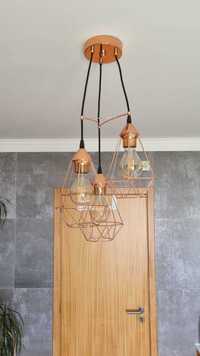 Candeeiro de teto suspenso INSPIRE BYRON D35CM COBRE