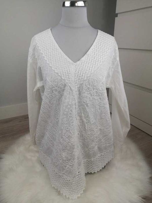 Letnia zwiewna bluzka koszulowa top koszula koszulka boho style