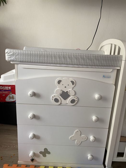 Комплект італійський Azzurra Комод + Ліжечко дитяче