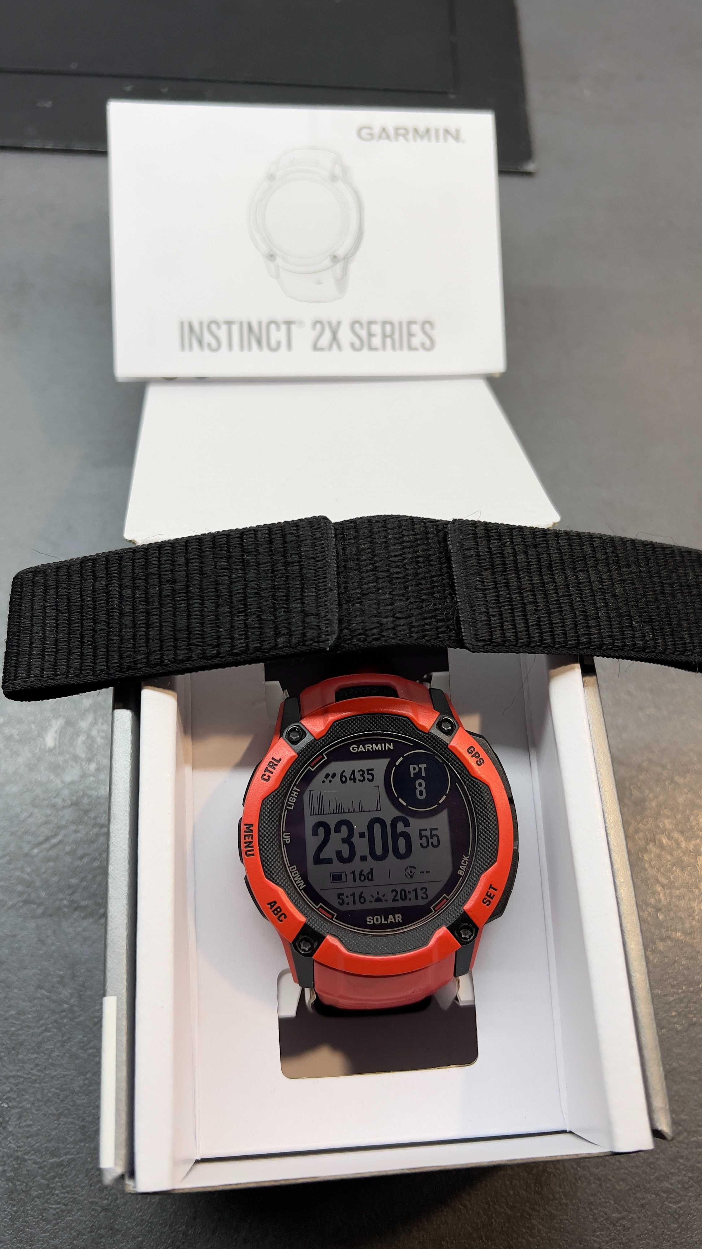 Garmin Instinct 2X Solar Flame Red – stan bdb, komplet