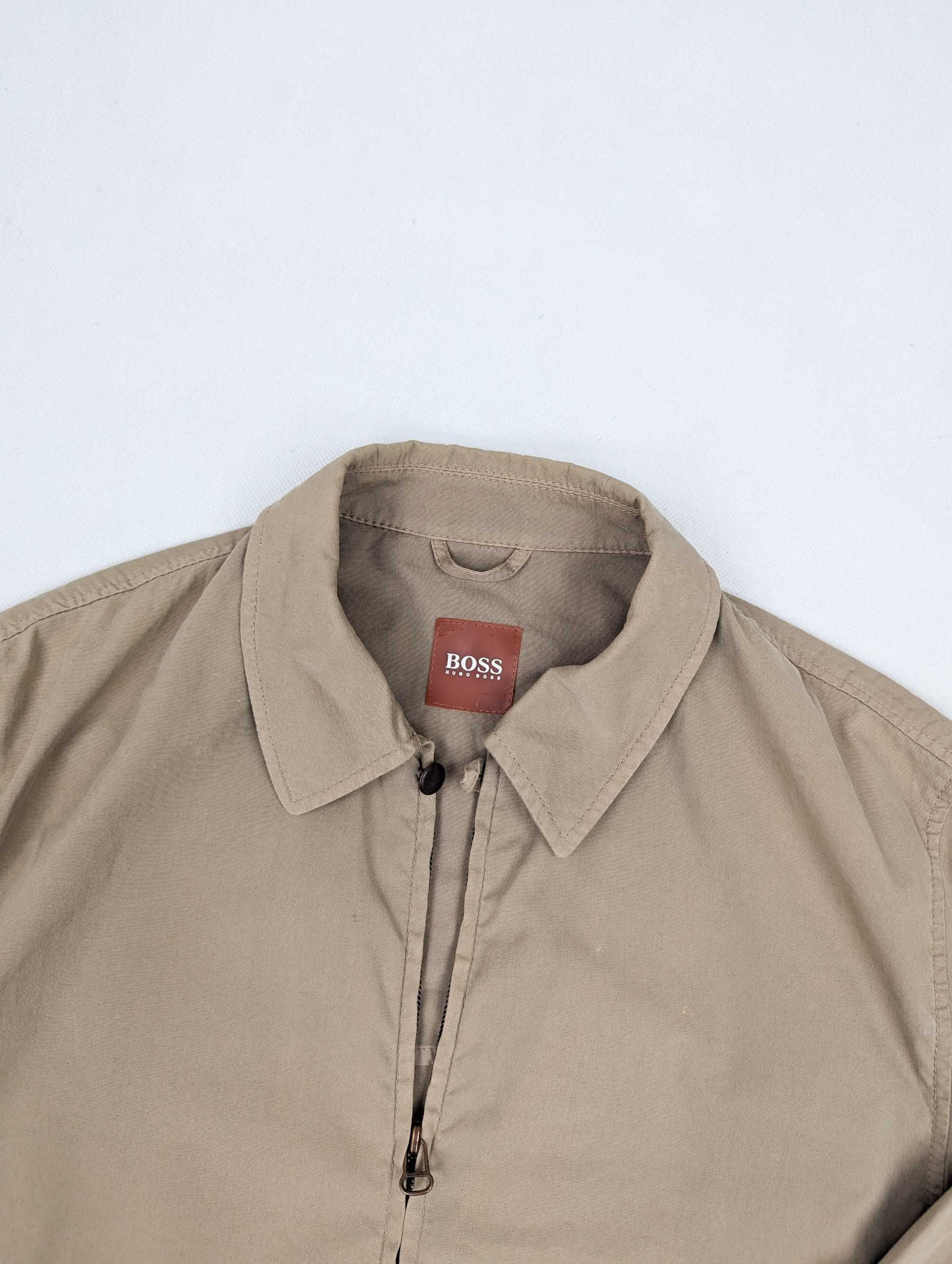 Hugo boss beżowa kurtka L logo