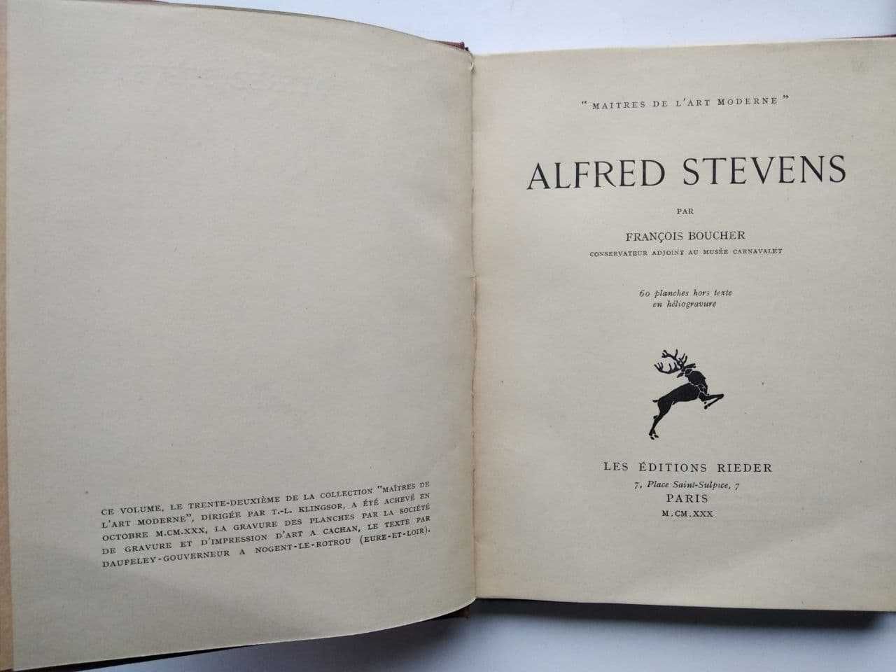 Старые книги Мастера современного искусства Stevens Стивенс 1930 г.