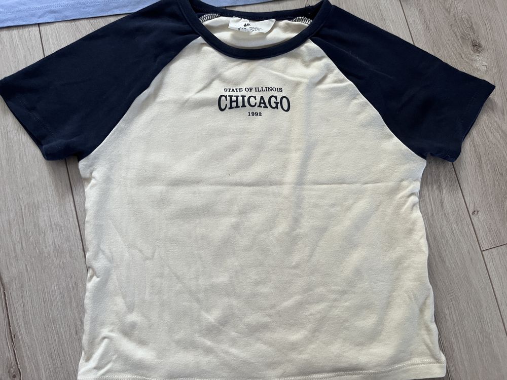 Zestaw koszulek, t-shirt 4 sztuki h&m r.146/152