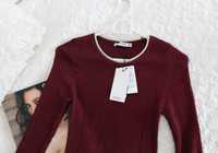 Sweter MANGO Suit S bordo nowy z metką papierową massimo dutti 36