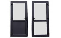 Drzwi zewnętrzne PCV 100-210 antracyt zewnętrzne sklepowe tarasowe pvc