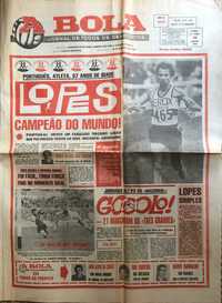 1º Página Jornal “A Bola” Lopes Campeão do Mundo - 26 março 1984