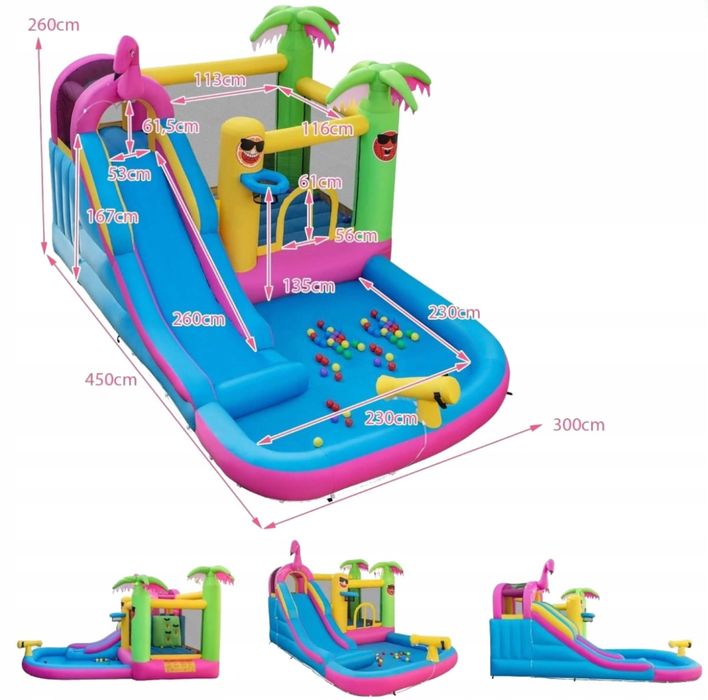 Dmuchany zamek, Plac zabaw 300 x 450 x 260 cm