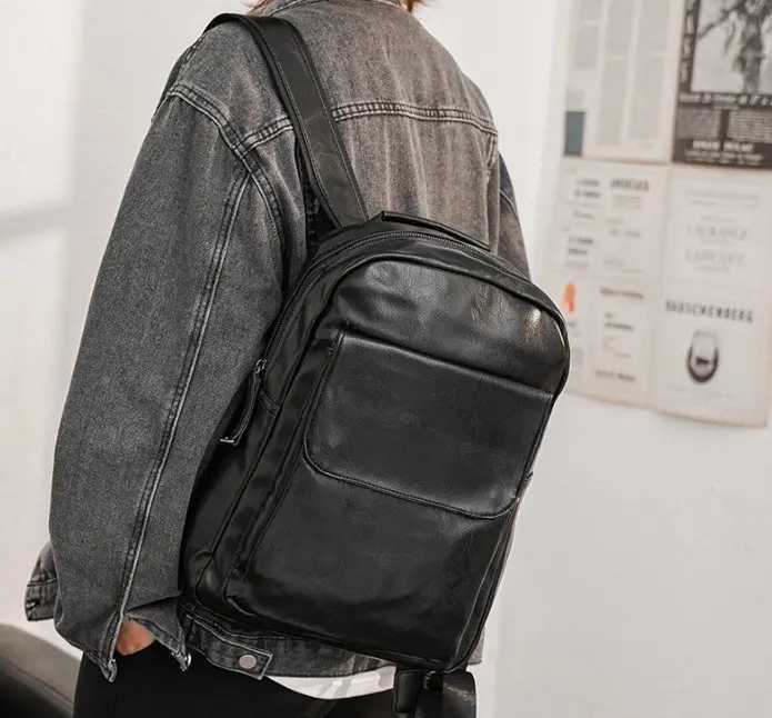 Мужской рюкзак горожской чоловічий портфель черный коричневый серый