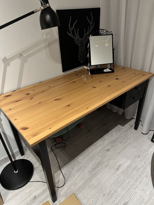 Biurko drewniane ikea arkelstorp 140*70