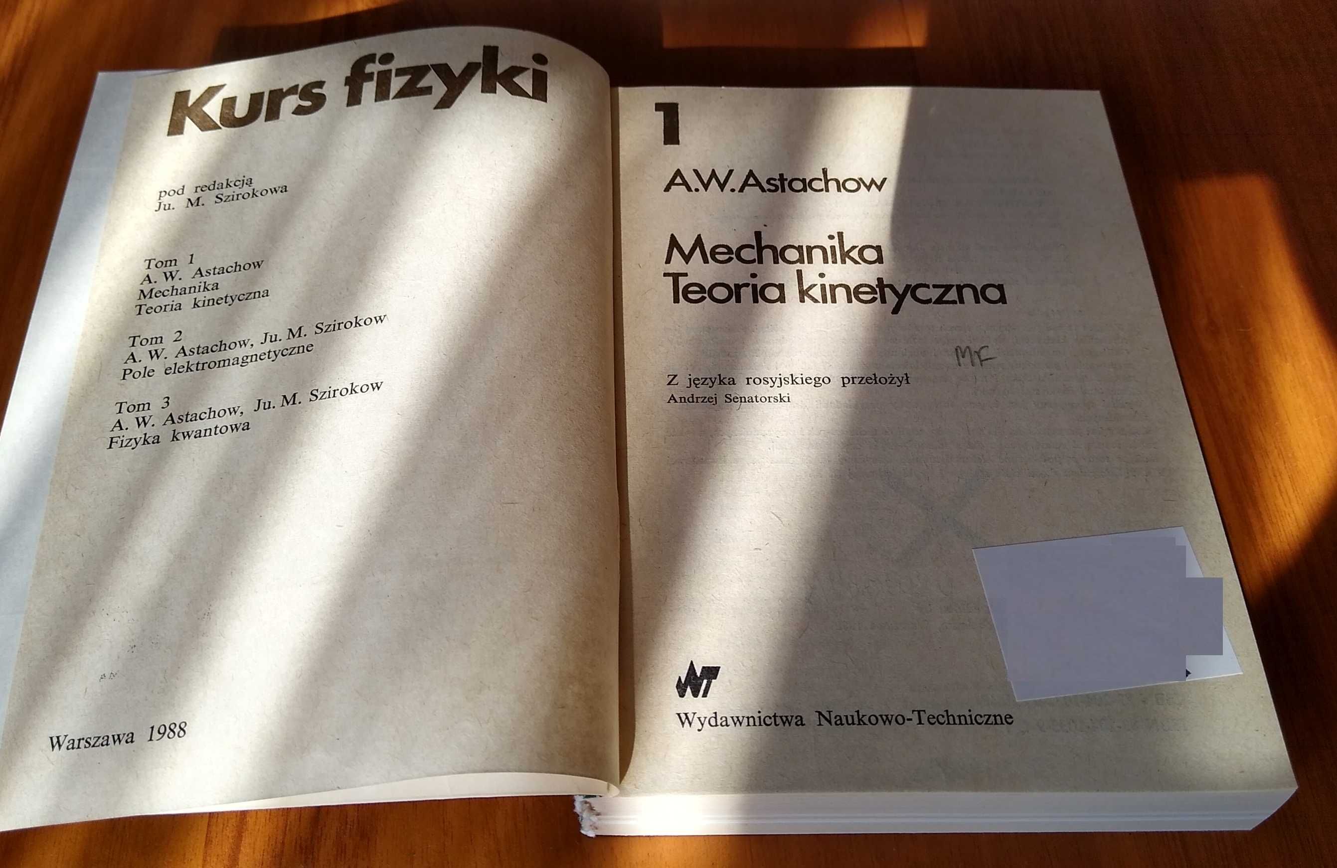 Kurs fizyki 1 Mechanika Teoria kinetyczna A. W. Astachow