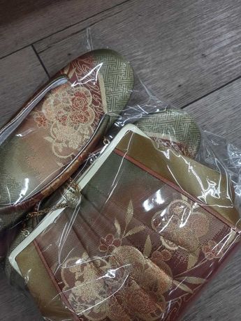 Комлект Дзорі(японське взуття) та сумочка
