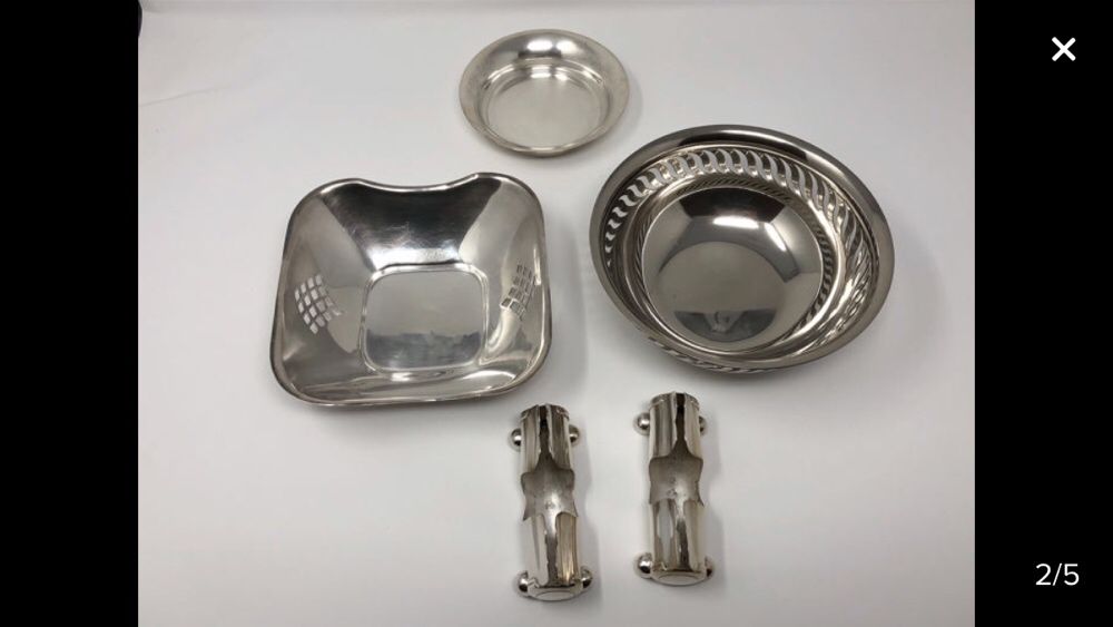 BAIXA de Preço! Utensílios banhados a prata, Itália, final Séc XX