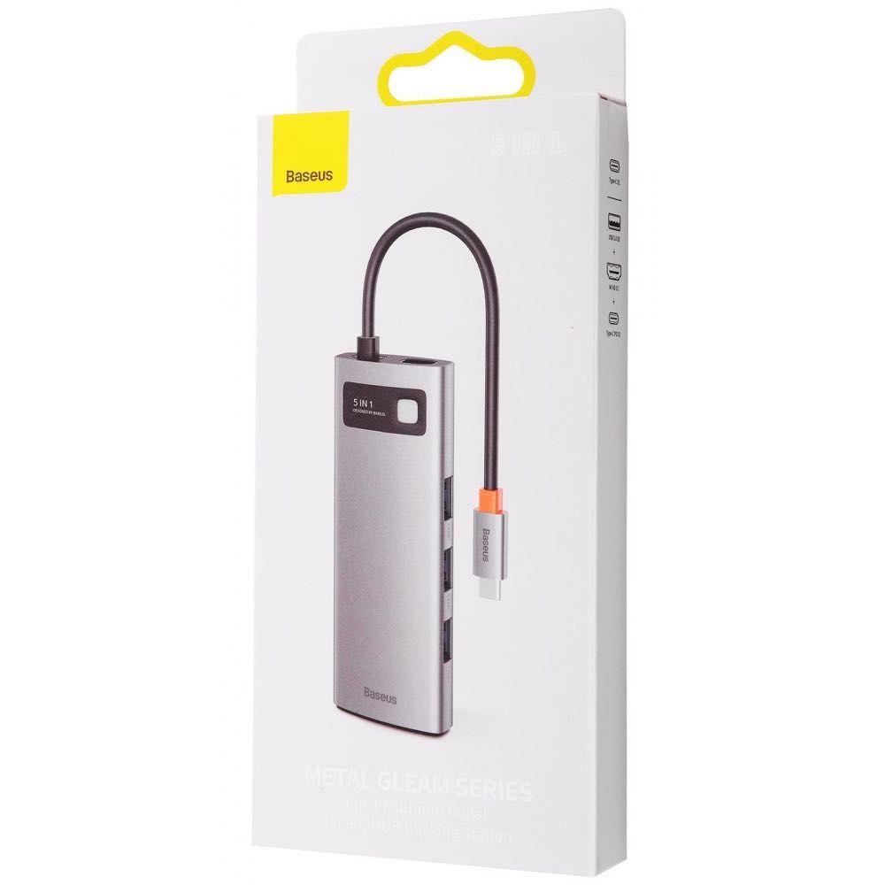 USB-Хаб Baseus Metal Gleam Series 5-in-1 Type-C