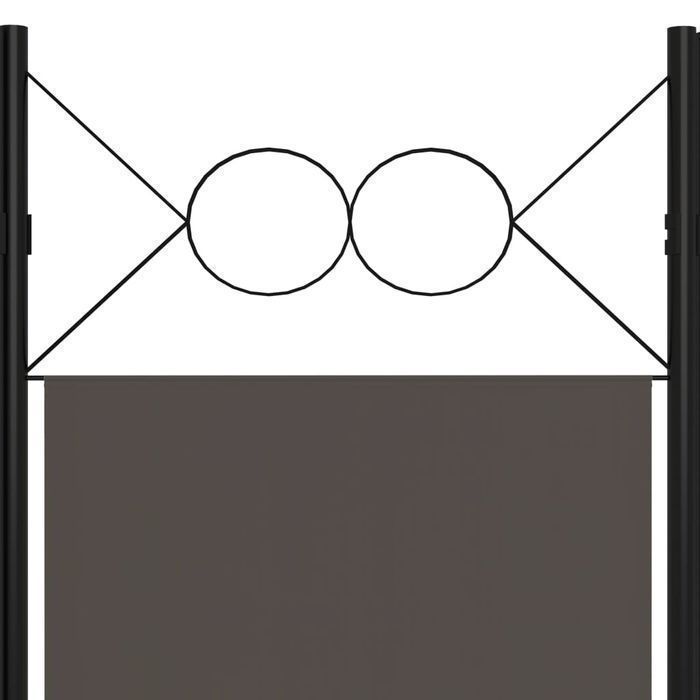 Parawan 4-panelowy, antracytowy, 160 x 180 cm