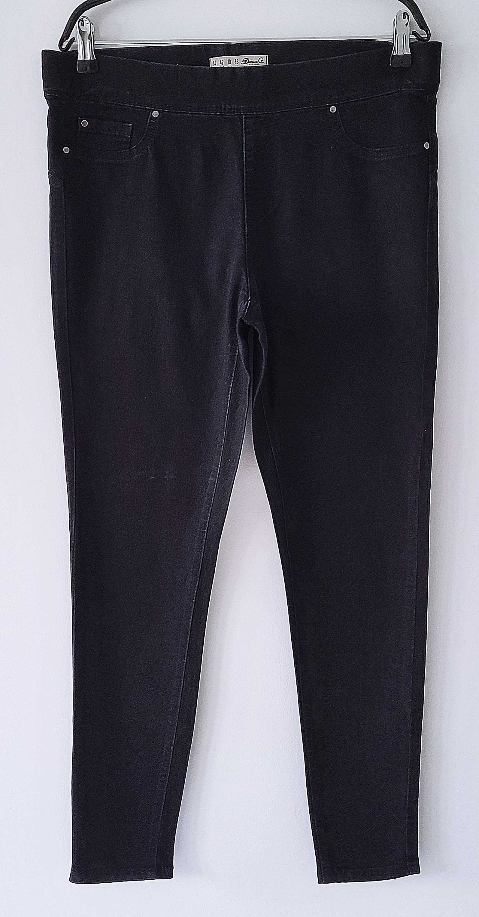 Czarne spodnie jeansowe jegginsy push up Denim Co. 40/42