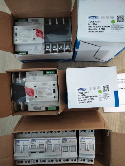 АВР Автомат вводу резерву 125А Tomzn TOQ5-125/2/3/4 Tahnele TXATS 125/
