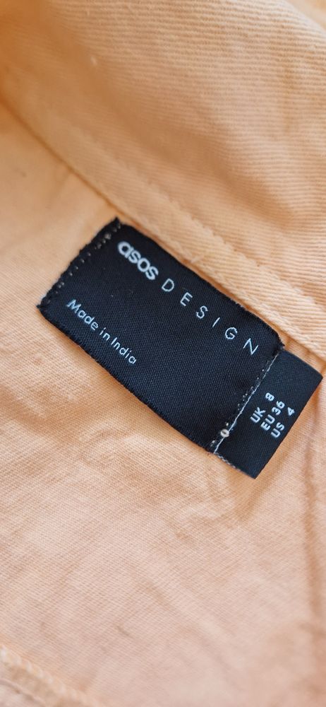 ASOS Design brzoskwiniowa sukienka z paskiem rozm. 36