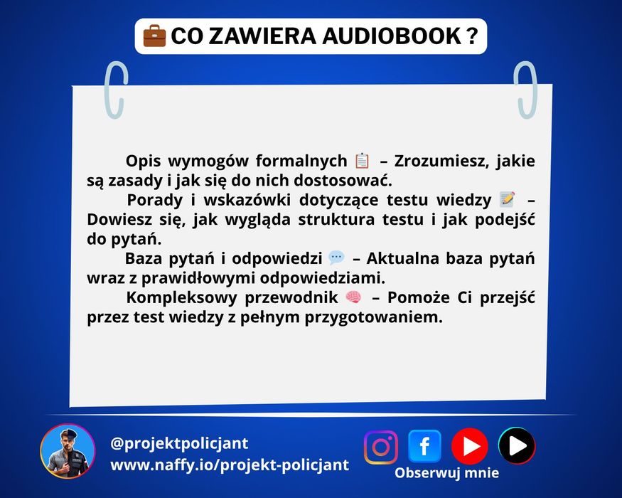 Test wiedzy do Policji - Odpowiedzi na pytania - AUDIOBOOK - 2025