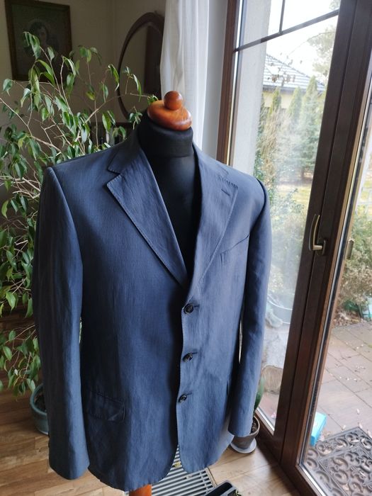 Marynarka jedwab i len Zegna