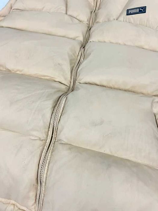 Piękna męska kurtka puchowa i kamizelka 2w 1 żółta beżowa puma