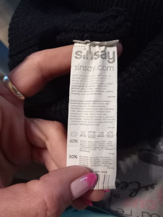 Czapka 54 jesień zima 3 szt sinsay i inne