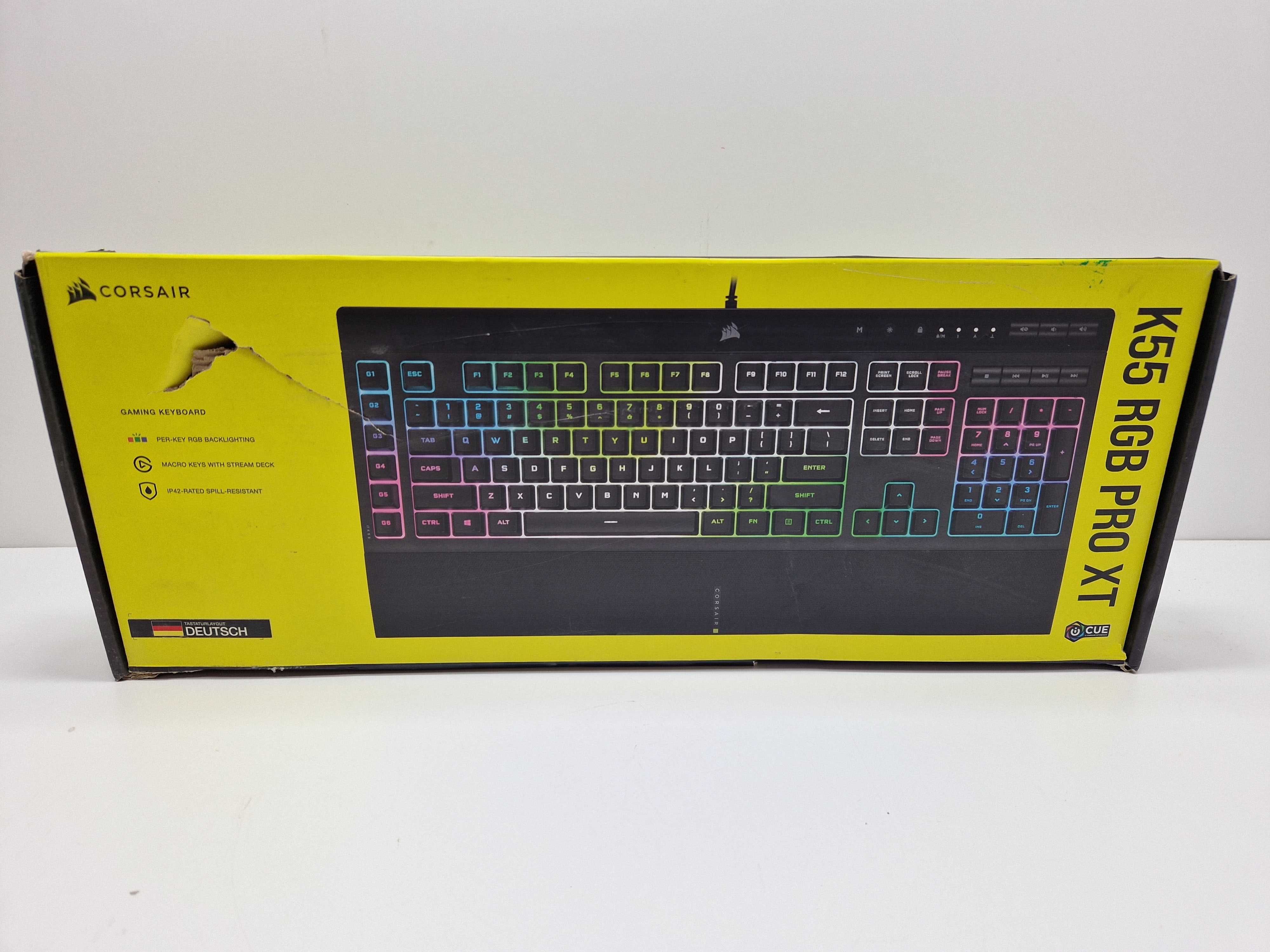 Klawiatura podświetlana Corsair K55 RGB PRO XT QWERTZ DE