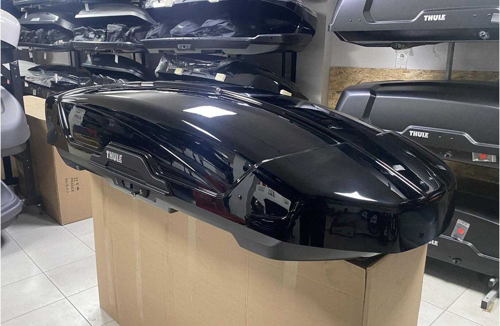 Автобокс на дах Thule Motion XT L чорний сірий глянець 195x89x44 450л