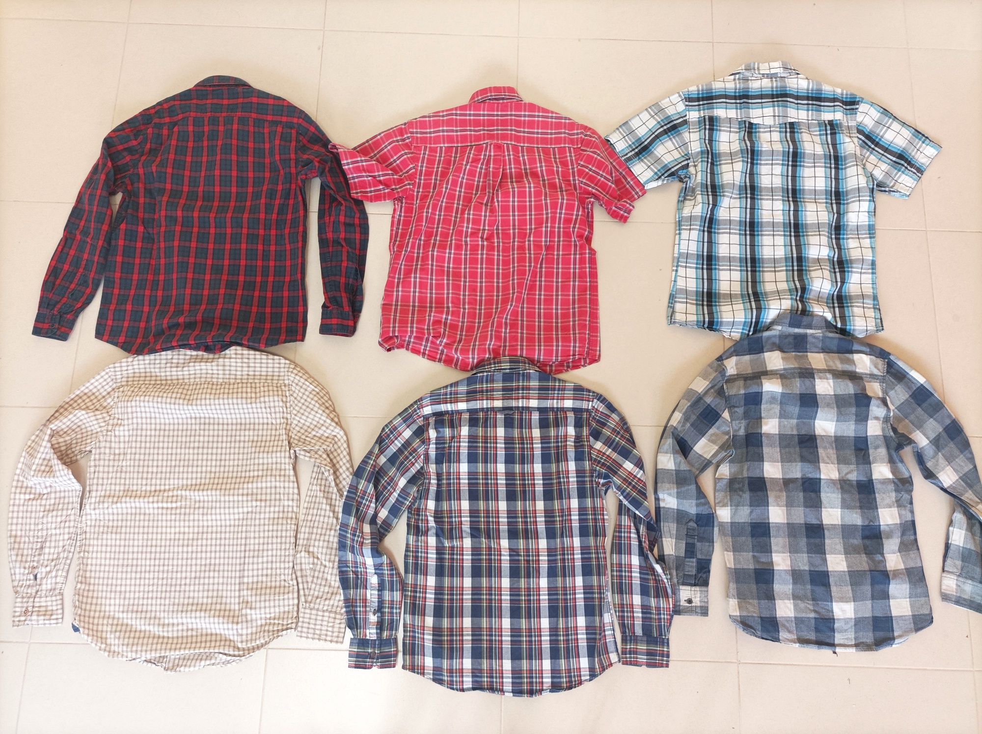 Lote de 6 Camisas para Rapaz/Homem - Slim Fit (Tam. S)