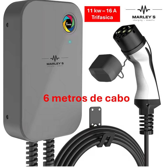 Wallbox Carregador Parede - 11 kw - 16A - Trifasica - 6 METROS CABO
