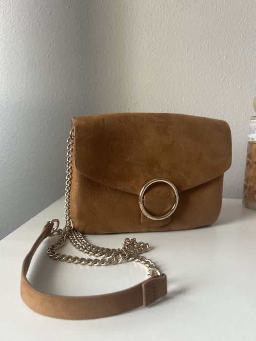 Mala cabedal fofinho castanha