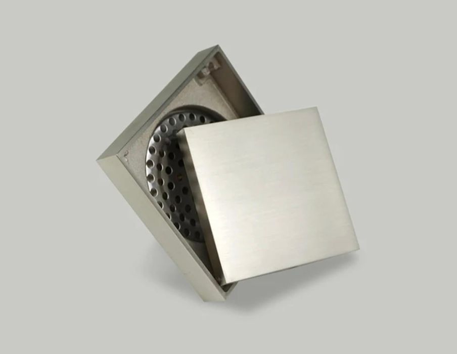 Pokrywa odpływu prysznicowego, mosiężny 10x10 cm